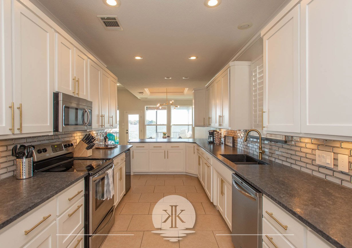 Newly remodeled kitchen with plenty of counter space for your cooking needs.