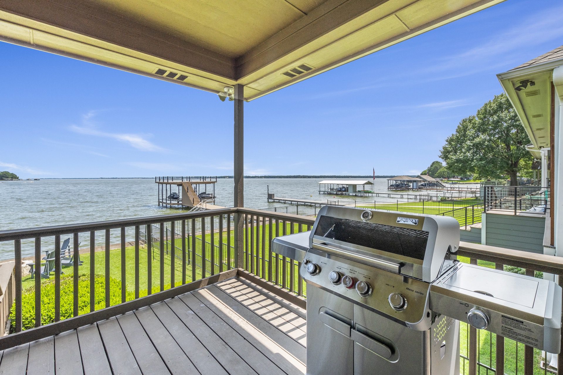 Propane included—just bring your favorite food and fire up the grill for a perfect lakeside cookout!